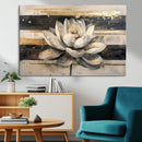 Abstract Lotus Flower Wall Art Canvas Print, Meditation Yoga