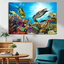 Colorful Coral Reef and Sea Life Turtle Canvas Print, by MyGreatCanvas | Canvas Wall Art Prints | Photo Prints & Wall Decor