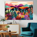 Abstract Kusama Print - Landscape Canvas Wall Art Print -