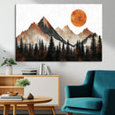 Modern Abstract Mountain Canvas Wall Art Print, Abstract by MyGreatCanvas | Canvas Wall Art Prints | Photo Prints & Wall Decor