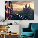 Harry Castle Wall Art Canvas Print, Wizard School Wall Art