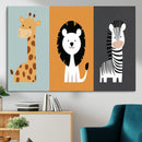Boho Jungle Animal Nursery Wall Art Prints – Safari Decor