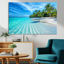 Tropical Beach Wall Art Canvas Print - Serene Ocean