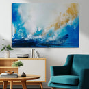 Blue Abstract Print - Dynamic Ocean-Inspired Canvas Wall Art
