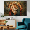 Mary Jesus Canvas Wall Art Print - Madonna and Child with