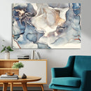 Abstract Blue and Gold Canvas Wall Art - Fluid Modern Ink