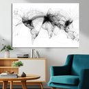 Abstract World Map Wall Art – Framed Geometric Line Canvas by MyGreatCanvas | Canvas Wall Art Prints | Photo Prints & Wall Decor