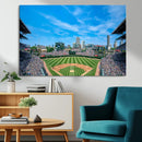 Wrigley Field Chicago Cubs Panoramic Art Multi-Piece Canvas