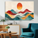 Southwest Mountain Wall Art Canvas Print – Boho Triptych