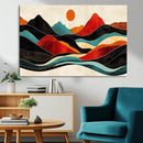 Western Wall Decor - Large Triptych Mountain Canvas - Boho
