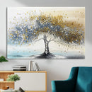 Golden and Silver Tree Wall Art – Framed Elegant Leaves by MyGreatCanvas | Canvas Wall Art Prints | Photo Prints & Wall Decor