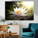 Lotus Flower Wall Art Canvas Print, Water Lily Large Wall