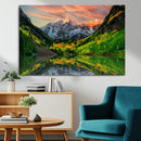 Maroon Bells Lake Wall Art Canvas Print – Framed Majestic