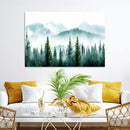 Pine Forest Wall Art Canvas Print – Misty Mountains Foggy by MyGreatCanvas | Canvas Wall Art Prints | Photo Prints & Wall Decor