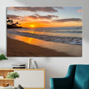 Tropical Beach Wall Art – Framed Sunset Ocean Canvas by MyGreatCanvas | Canvas Wall Art Prints | Photo Prints & Wall Decor