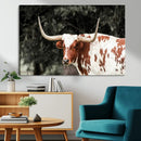 Texas Longhorn Wall Art Canvas Print – Framed Spotted Bull by MyGreatCanvas | Canvas Wall Art Prints | Photo Prints & Wall Decor