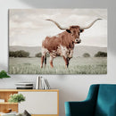 Texas Longhorn Wall Art – Framed Spotted Cattle Canvas by MyGreatCanvas | Canvas Wall Art Prints | Photo Prints & Wall Decor