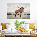 Texas Longhorn Wall Art Canvas Print – Framed Spotted Cattle by MyGreatCanvas | Canvas Wall Art Prints | Photo Prints & Wall Decor