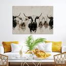 Longhorn Cattle Wall Art Canvas Print – Framed Bison Herd by MyGreatCanvas | Canvas Wall Art Prints | Photo Prints & Wall Decor