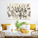 Running Horses Wall Art Canvas Print – Framed Galloping Herd