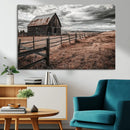 Rustic Barn Wall Art Canvas Print – Framed Moody Field Scene by MyGreatCanvas | Canvas Wall Art Prints | Photo Prints & Wall Decor