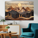 Wood Mountain Wall Art Canvas Print – Framed Boho Abstract by MyGreatCanvas | Canvas Wall Art Prints | Photo Prints & Wall Decor