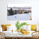 Snowy Mountain Wall Art Canvas Print – Framed Ski Slope by MyGreatCanvas | Canvas Wall Art Prints | Photo Prints & Wall Decor