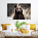 Brown Bear Wall Art Canvas Print – Framed Majestic Woodland