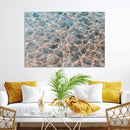 Clear Water Wall Art Canvas Print – Framed Sunlit Ocean