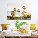 California Coast Palm Trees Wall Art Canvas Print – Framed
