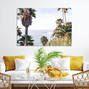 Coastal Palm Trees Wall Art Canvas Print – Framed Ocean