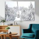 Snowy Ski Lift Wall Art – Framed Winter Mountain Canvas by MyGreatCanvas | Canvas Wall Art Prints | Photo Prints & Wall Decor