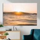 Calm Water Wall Art – Framed Sunset Waves Canvas Artwork, by MyGreatCanvas | Canvas Wall Art Prints | Photo Prints & Wall Decor