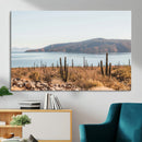 Desert Lake Wall Art – Framed Cactus Mountain Canvas by MyGreatCanvas | Canvas Wall Art Prints | Photo Prints & Wall Decor