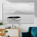 Whale Tail Wall Art – Framed Black White Ocean Canvas by MyGreatCanvas | Canvas Wall Art Prints | Photo Prints & Wall Decor