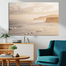 Misty Coastal Wall Art Canvas Print – Framed Golden Sunset by MyGreatCanvas | Canvas Wall Art Prints | Photo Prints & Wall Decor