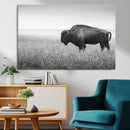 Bison in Prairie Wall Art Canvas Print – Framed Rustic by MyGreatCanvas | Canvas Wall Art Prints | Photo Prints & Wall Decor