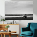 Motorcycle Beach Wall Art Canvas Print – Framed Vintage by MyGreatCanvas | Canvas Wall Art Prints | Photo Prints & Wall Decor