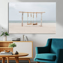 Beach Swing Wall Art Canvas Print – Framed Quiet Beach Art by MyGreatCanvas | Canvas Wall Art Prints | Photo Prints & Wall Decor