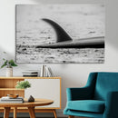 Black White Surfboard Wall Art Canvas Print – Framed by MyGreatCanvas | Canvas Wall Art Prints | Photo Prints & Wall Decor