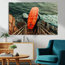 Surfer Stairway Wall Art Canvas Print – Framed Ocean Surf by MyGreatCanvas | Canvas Wall Art Prints | Photo Prints & Wall Decor