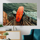Surfer Stairway Wall Art – Framed Ocean Surf Canvas Artwork, by MyGreatCanvas | Canvas Wall Art Prints | Photo Prints & Wall Decor