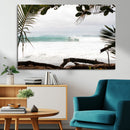 Tropical Surf Wall Art Canvas Print – Framed Palm Tree View by MyGreatCanvas | Canvas Wall Art Prints | Photo Prints & Wall Decor