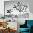 Joshua Tree Wall Art Canvas Print – Framed Black White