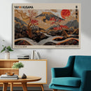 Modern Japanese Wall Art Canvas Print – Framed Abstract
