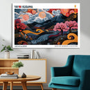 Modern Japanese Wall Art Canvas Print – Framed Abstract