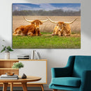 Longhorn Wall Art Canvas Print – Framed Cozy Ranch Vibes by MyGreatCanvas | Canvas Wall Art Prints | Photo Prints & Wall Decor