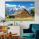Mountain Barn Scene Wall Art Canvas Print – Framed Rustic by MyGreatCanvas | Canvas Wall Art Prints | Photo Prints & Wall Decor