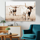 Rustic Cow Scene Wall Art Canvas Print – Framed Farmhouse by MyGreatCanvas | Canvas Wall Art Prints | Photo Prints & Wall Decor