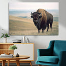 Bison Wall Art Canvas Print – Framed Buffalo American Bison